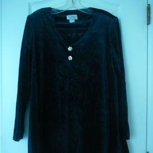 Green Velvet Holiday Maternity Skirt and Top  M